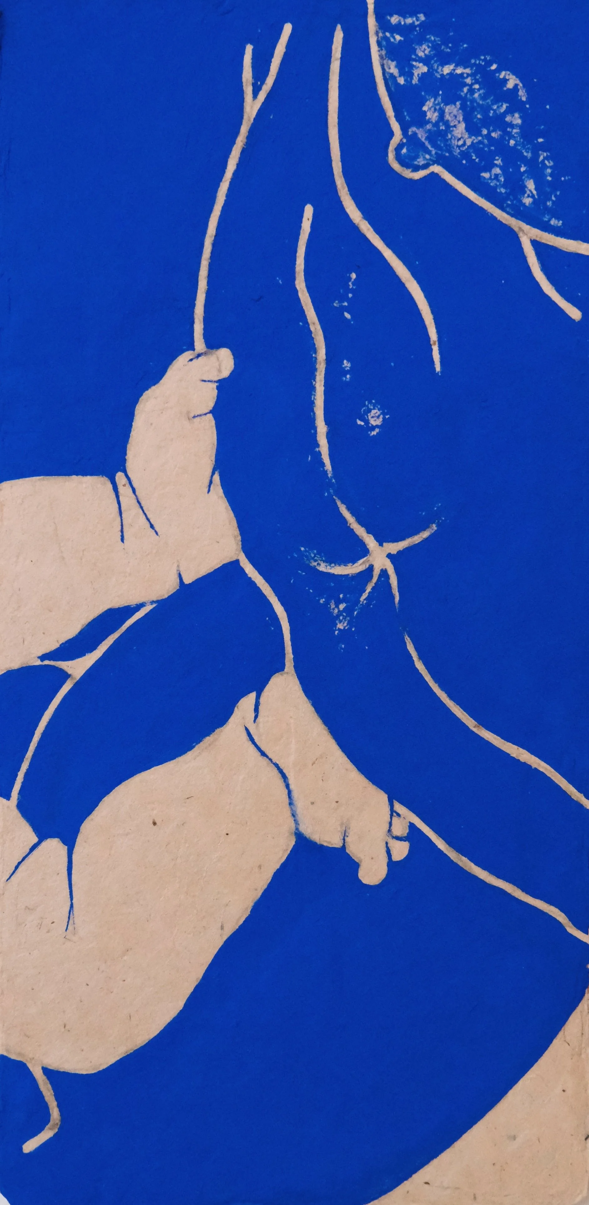    
  Laxmi Hussain    
  Bodyheat 39    
Acrylic on Bhutanese handmade paper,  
11X20cm, 2026  
€ 610