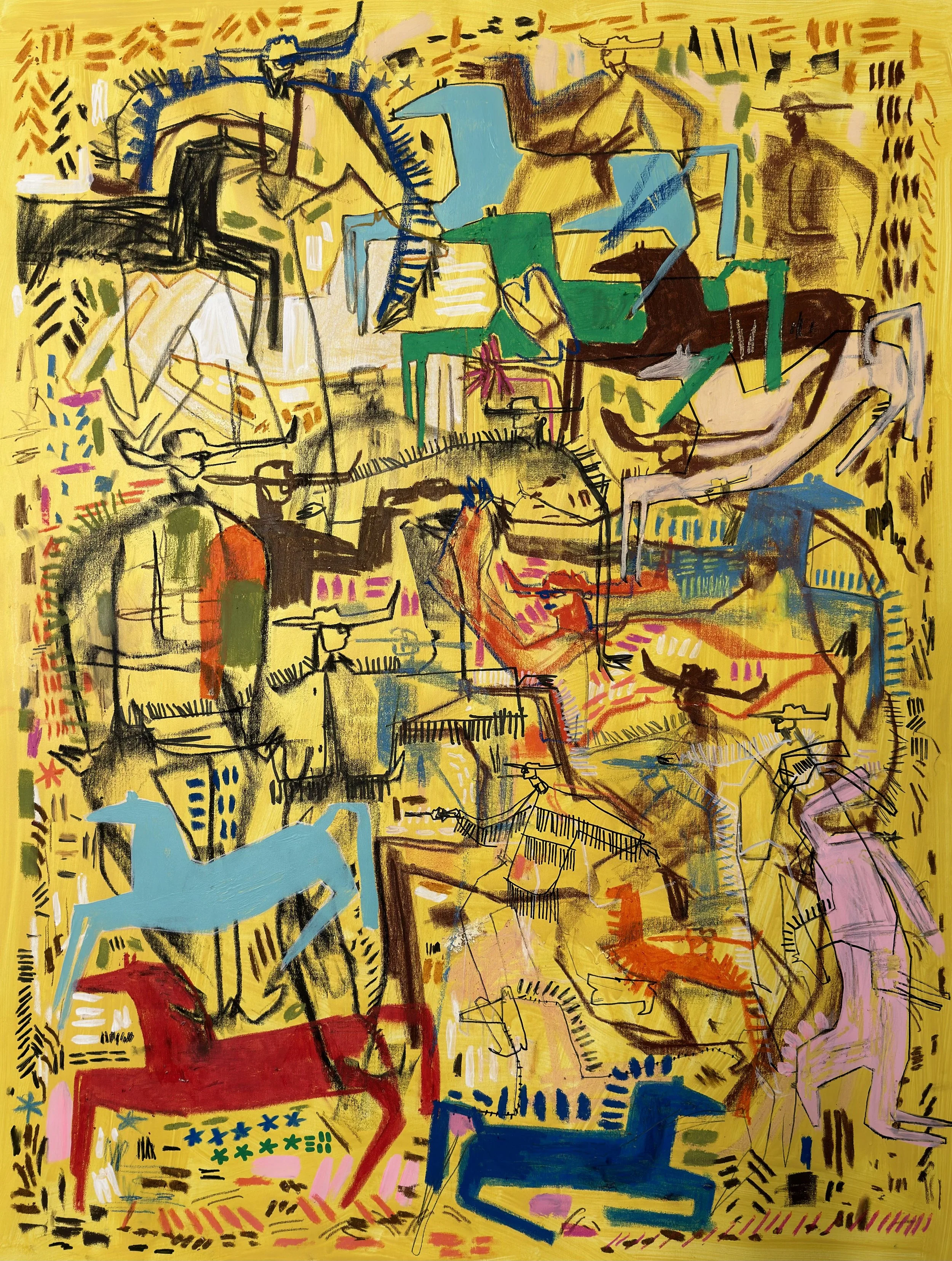    
  Tony Green    
  Portantarika from the Portantarika series    
Acrylic, ink and pastels on canvas,  
190 x 140 cm, 2026  
€ 6850