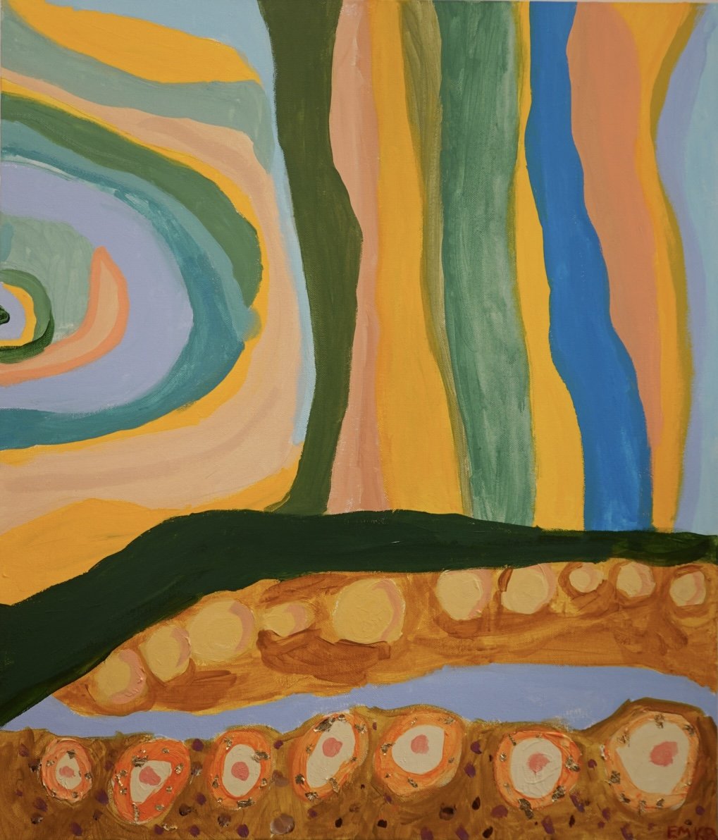   Emy Belloy    
  The Magic Seedlings    
Acrylic on canvas, 70 x 60 cm  
2026  
This artwork is part of the auction. 