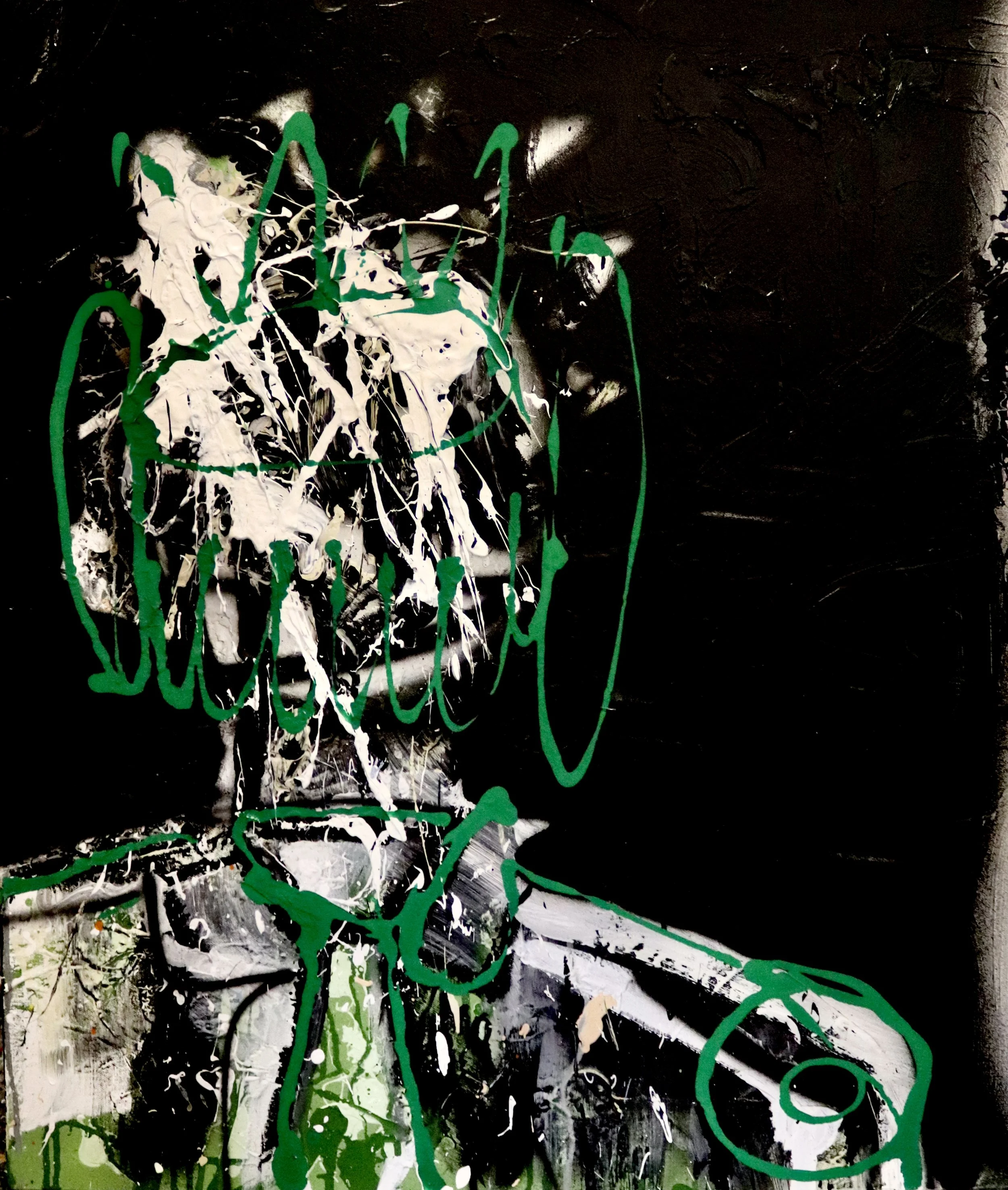 RAVER    
€2,650 
80x60cm  
2024  
Acrylic – Spray – Oil Stick