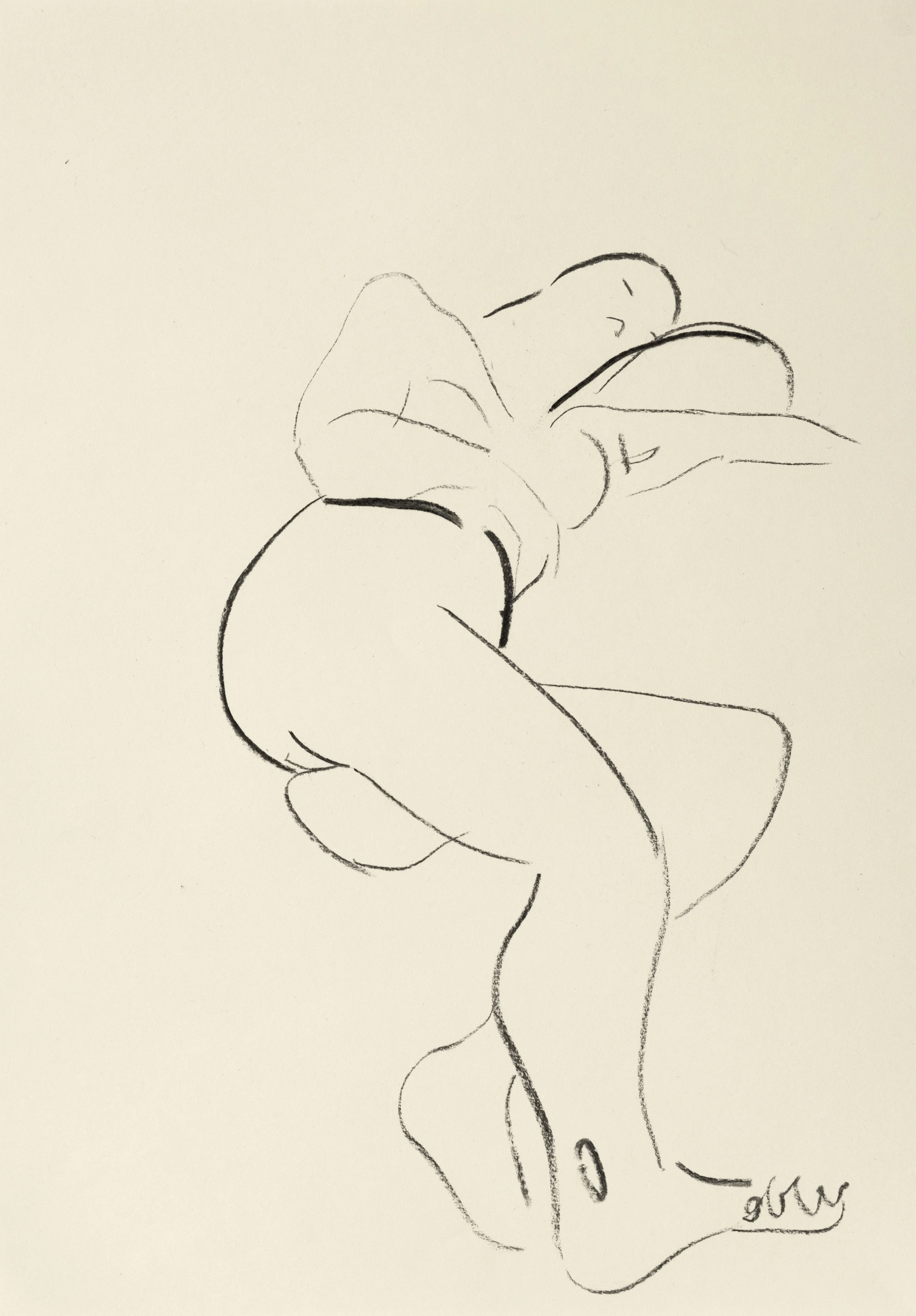   Nude study 4    
Charcoal on cartridge paper  
42 x 29.7 cm, 2026  
€895