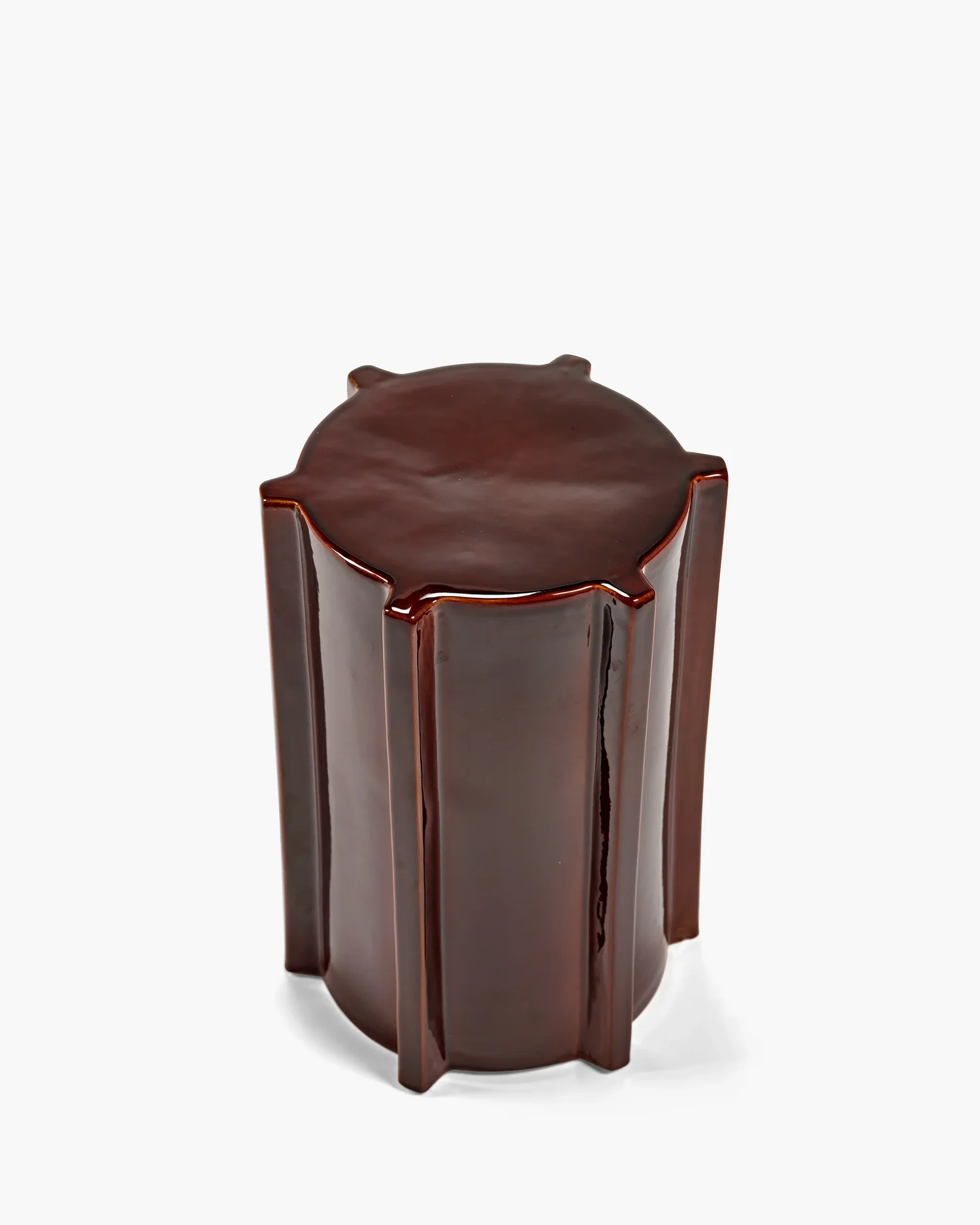 Side table dark brown geometrical Pawn by Marie Michielssen — 125