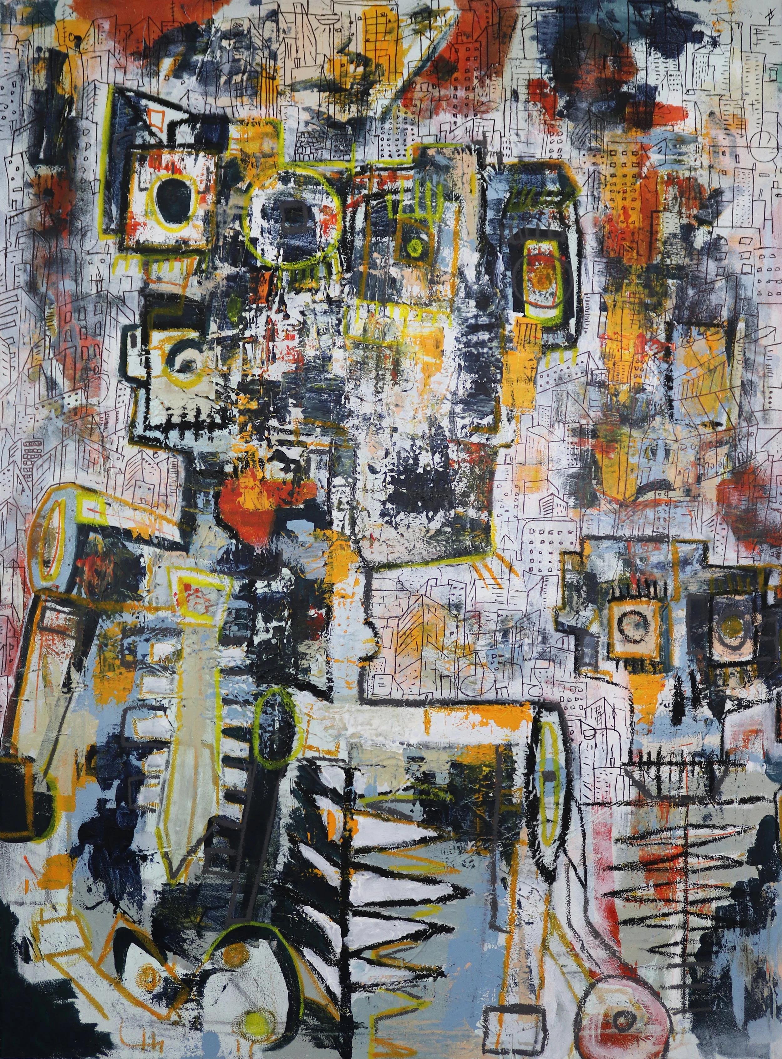 SOLD  
  A Portrayal of Youth    
€3,780 
76x102cm  
2020 – Social Archetypes  
Acrylic – Oil Pastel - Spray