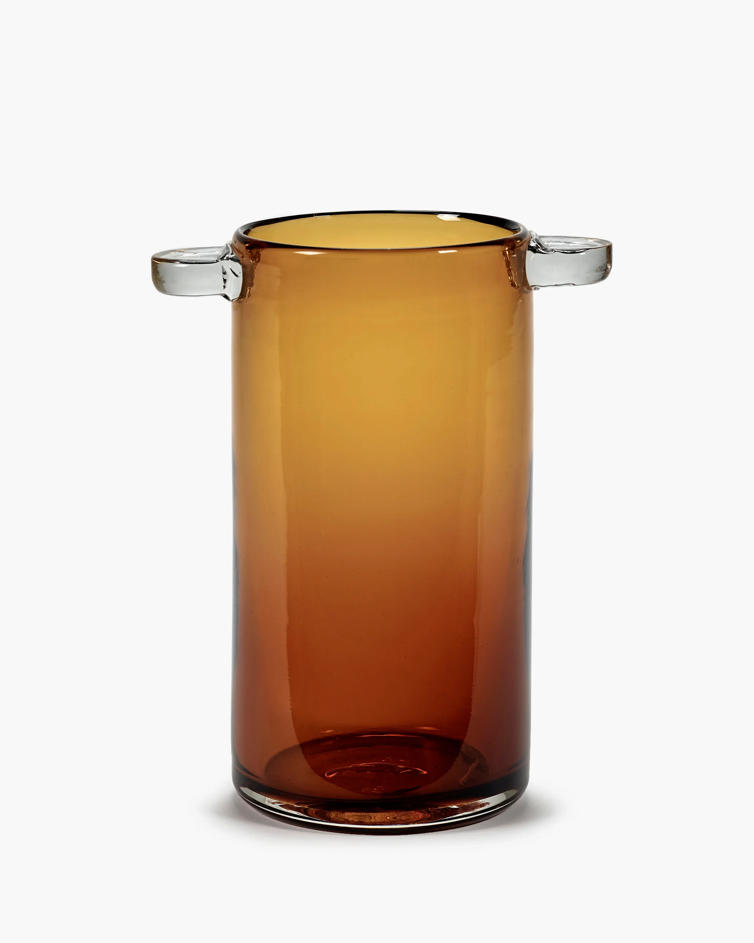 Amber glass vase - Wind & Fire collection by Marie Michielssen