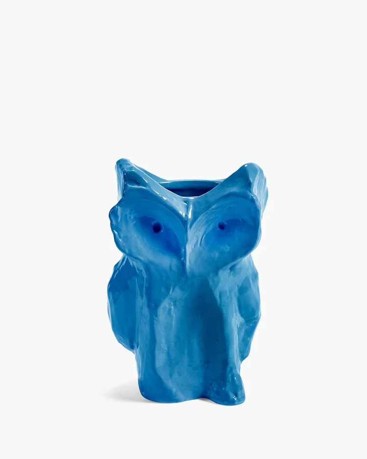 Owl Vase S in Blue After Midnight