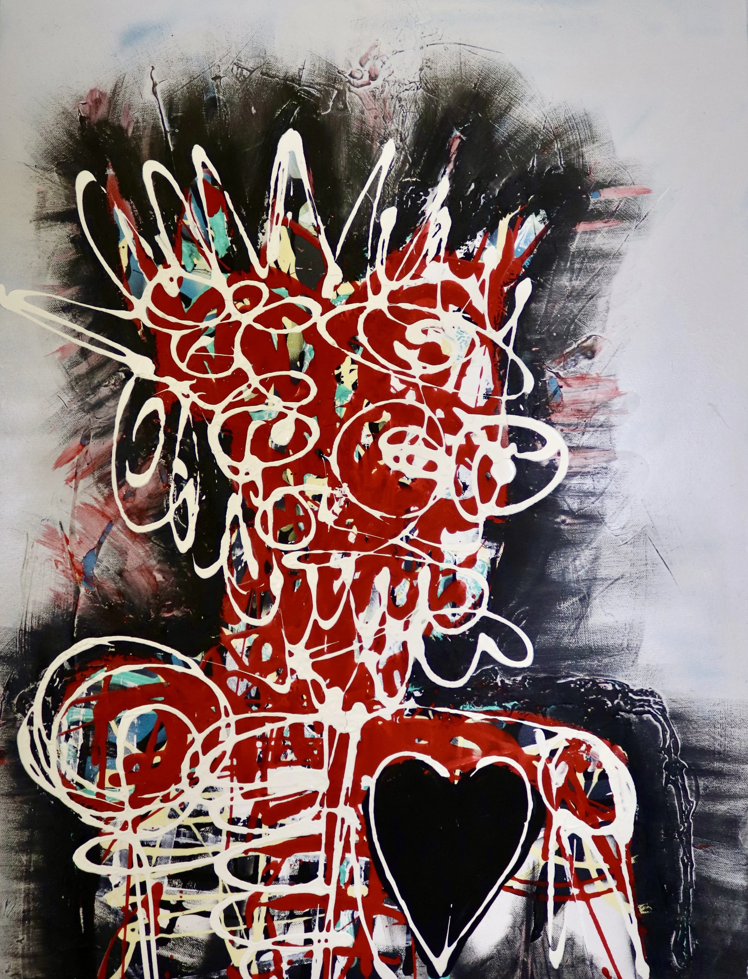 SOLD  
  RAVER    
€2,300 
80x60cm  
2024  
Acrylic – Spray – Oil Stick