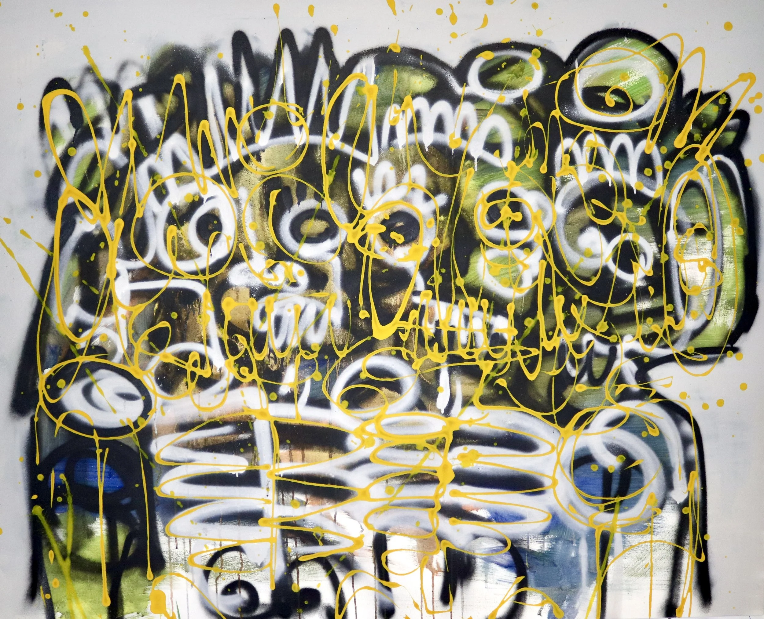 RAVER    
€6,400 
150x120cm  
2024  
Acrylic – Spray – Oil Stick