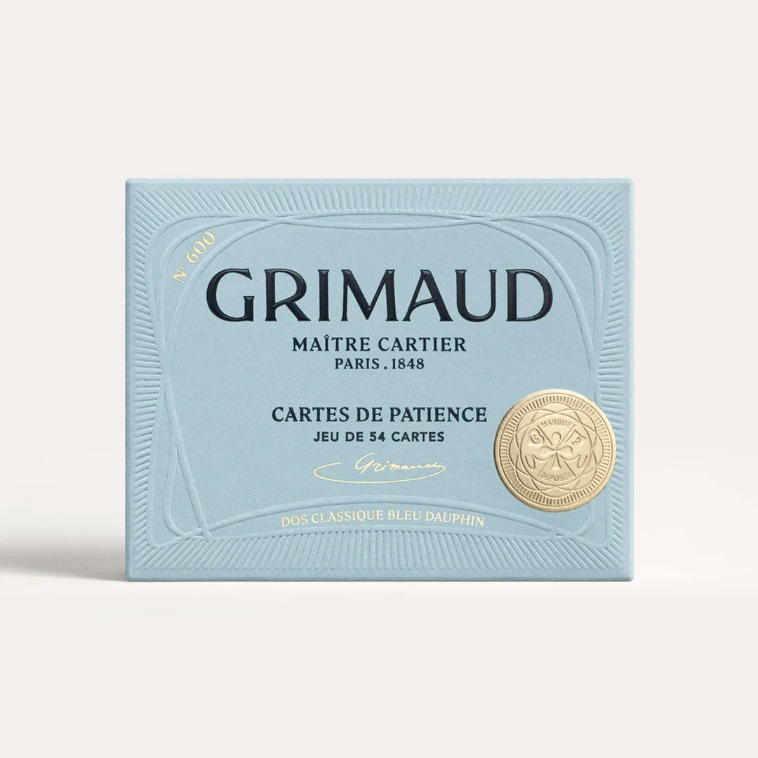 Grimaud N°600 : Cartes de Patience (Bleu Dauphin)