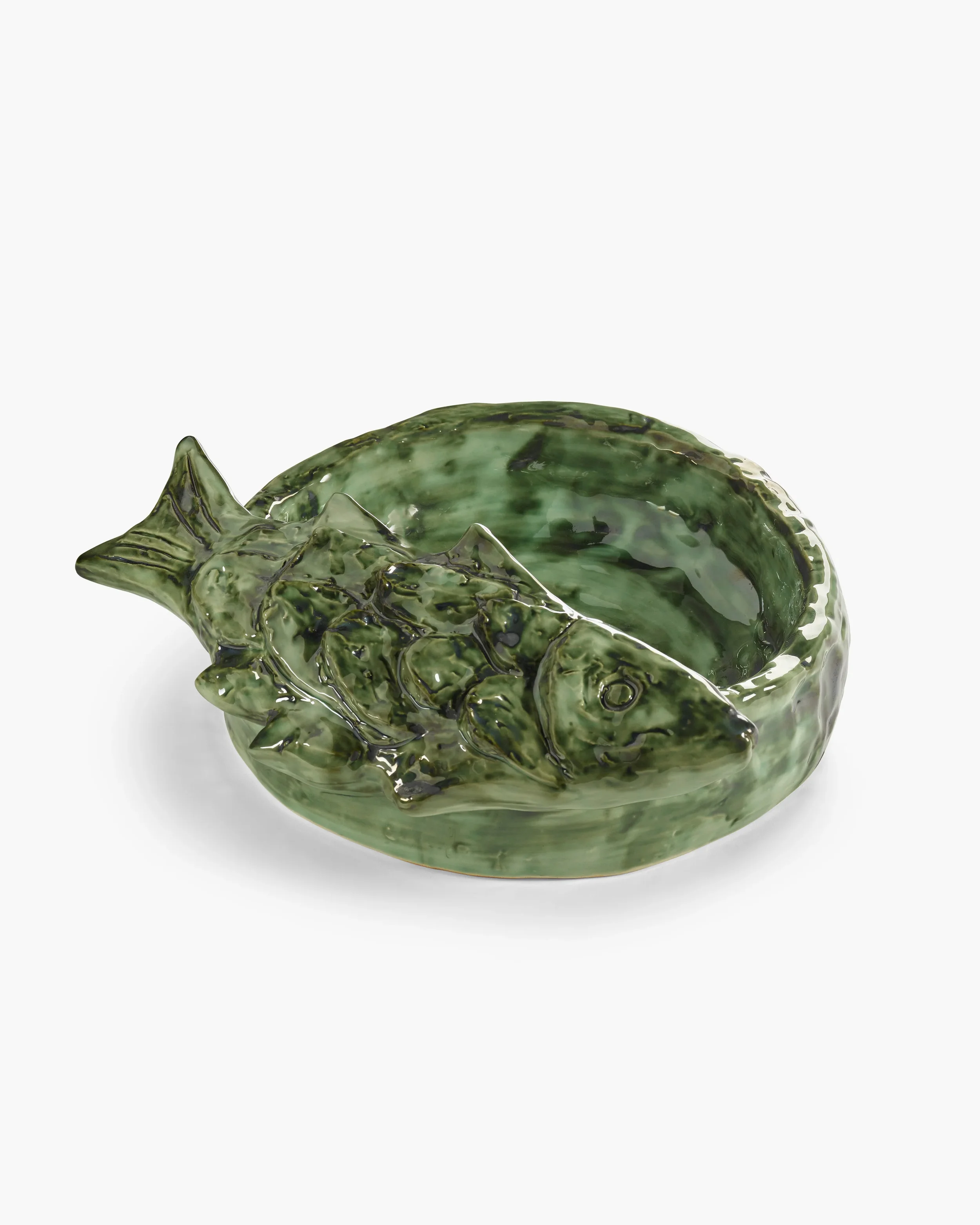Serving plate in green by Bela Silva