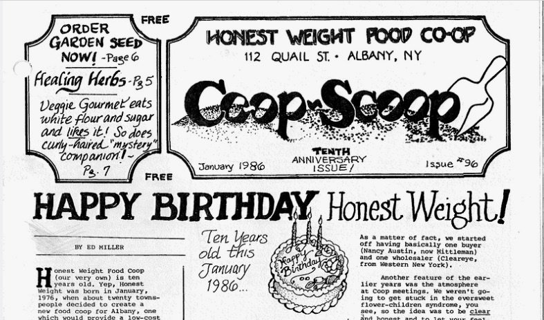 Coop Scoop’s Tenth Birthday Musings from Ed Miller (January 1986)