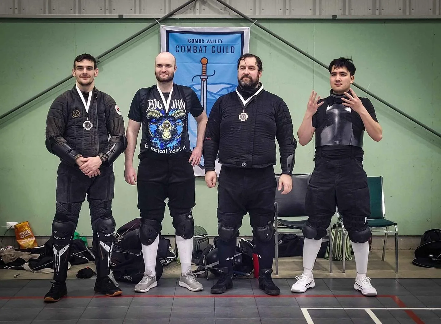 Club coaches @alexander.j.williamson and @son_of_thomhema win gold and bronze in rapier and dagger at @comoxvalleycombatguild&rsquo;s Lovestruck for Longsword! 

We&rsquo;re all so proud of you! 

#hema #hemacanada #albertahema #longsword #rapier