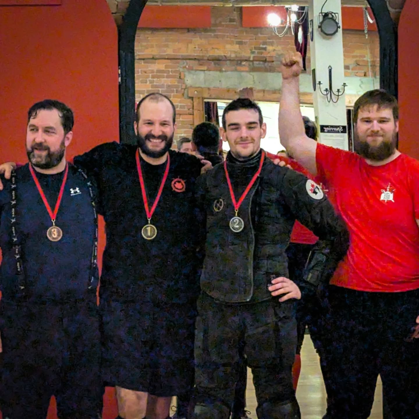 Some more bling from the crew! Matt went to Vancouver on Friday and got bronze in rapier - well done! Maybe after we get enough on these rapier medals we should actually have rapier classes