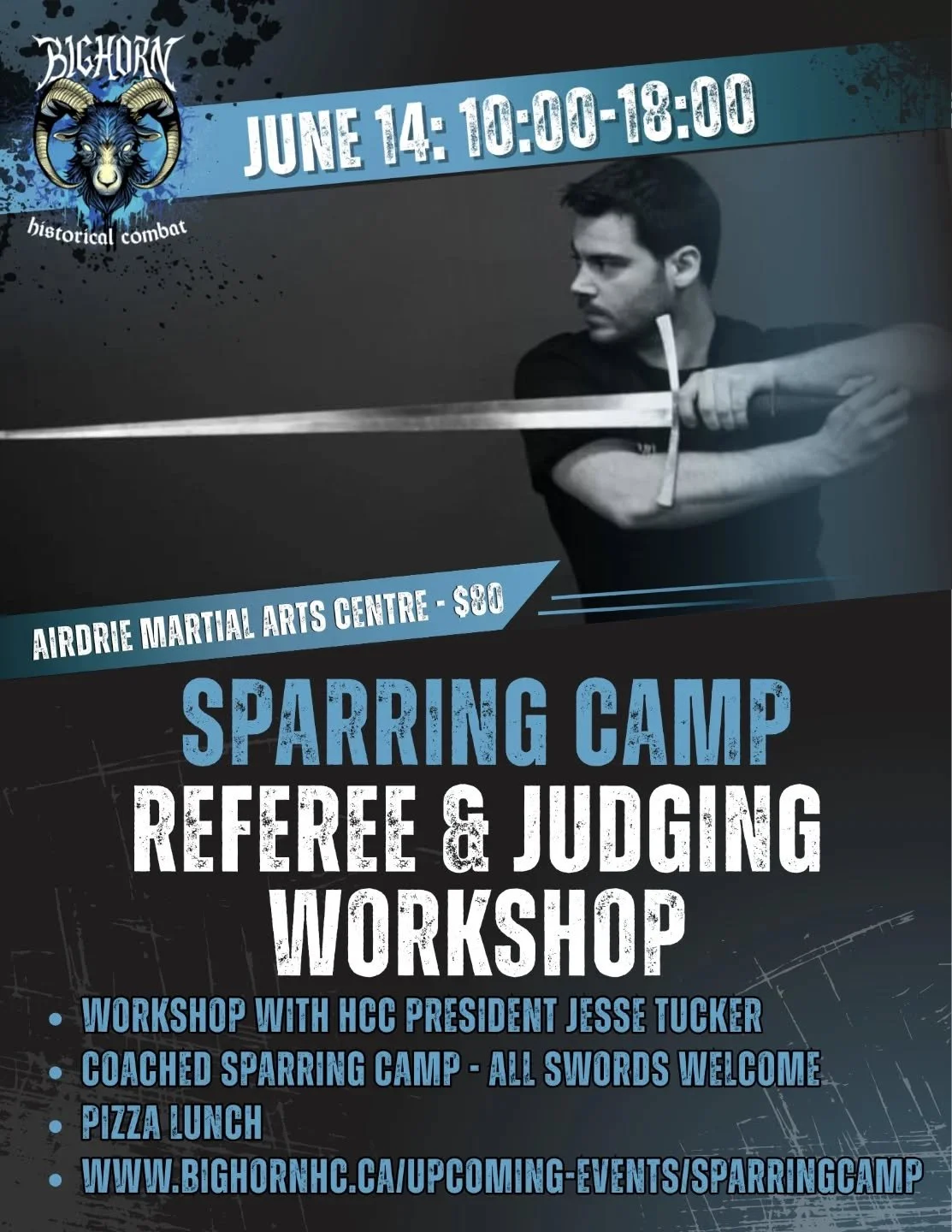 Mark the calendar 📆 We will be running a full day workshop &amp; sparring camp with guest instructor Jesse Tucker from @thccsofficial ! Jesse is previously rated 9th in longsword and 6th in S&amp;B and will run us through a workshop on reffing, judg
