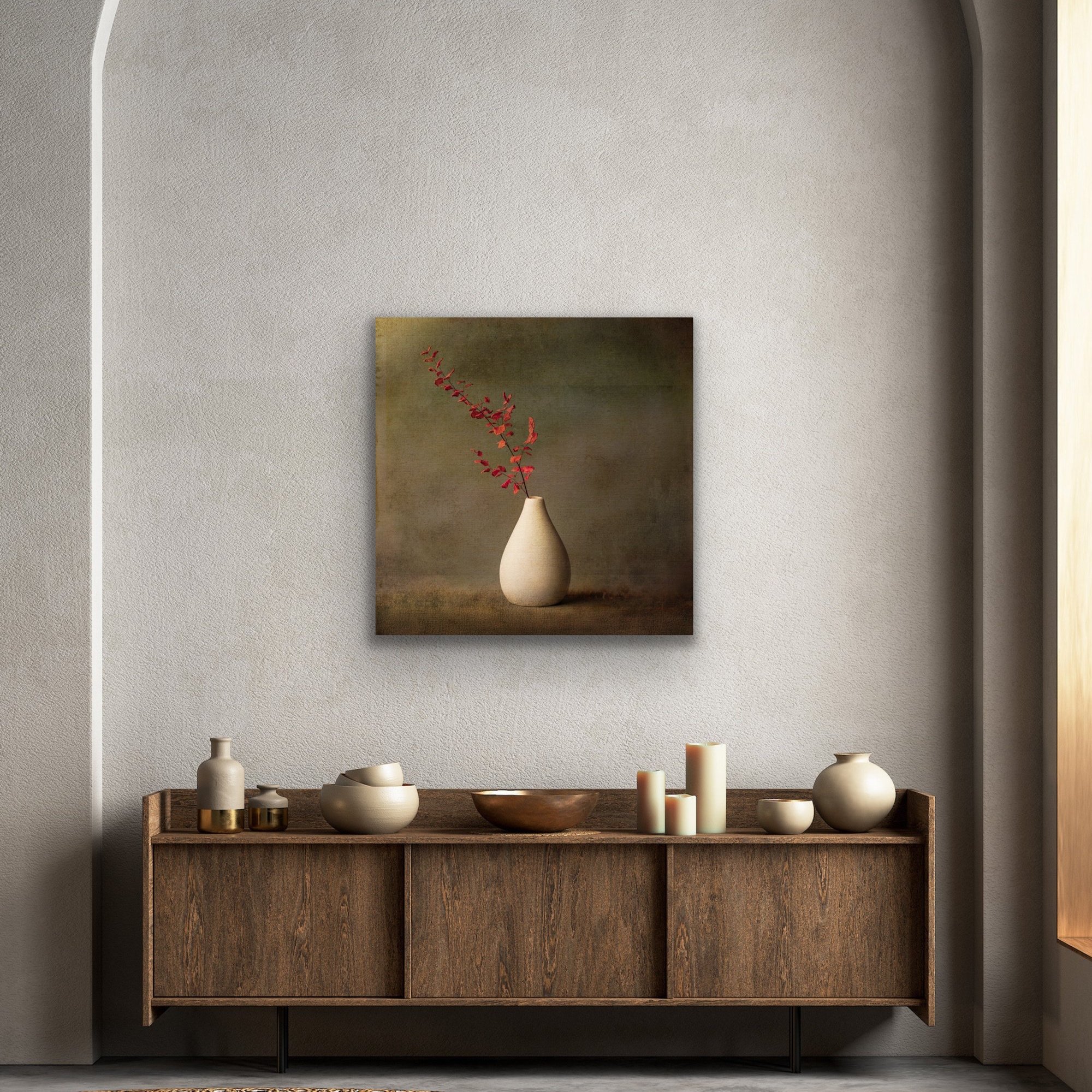 Unique still-life composite art piece thoughtfully explores the intricate interplay of texture and light.