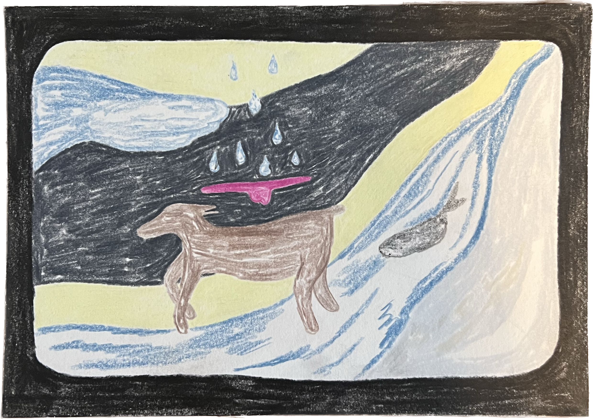 miniscule, color pencil on paper