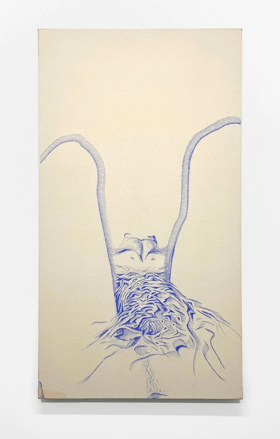 My Caystrus, 2024. Soft pastels on canvas, 150 cm x 90 cm. 