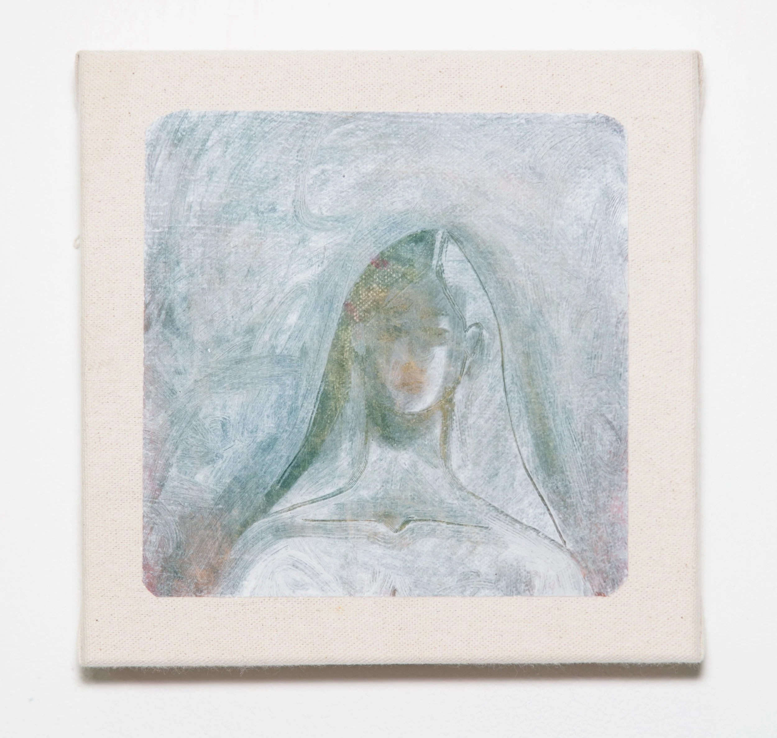 Self-stamp, 2024. Oil on canvas, 20 cm x 20 cm.