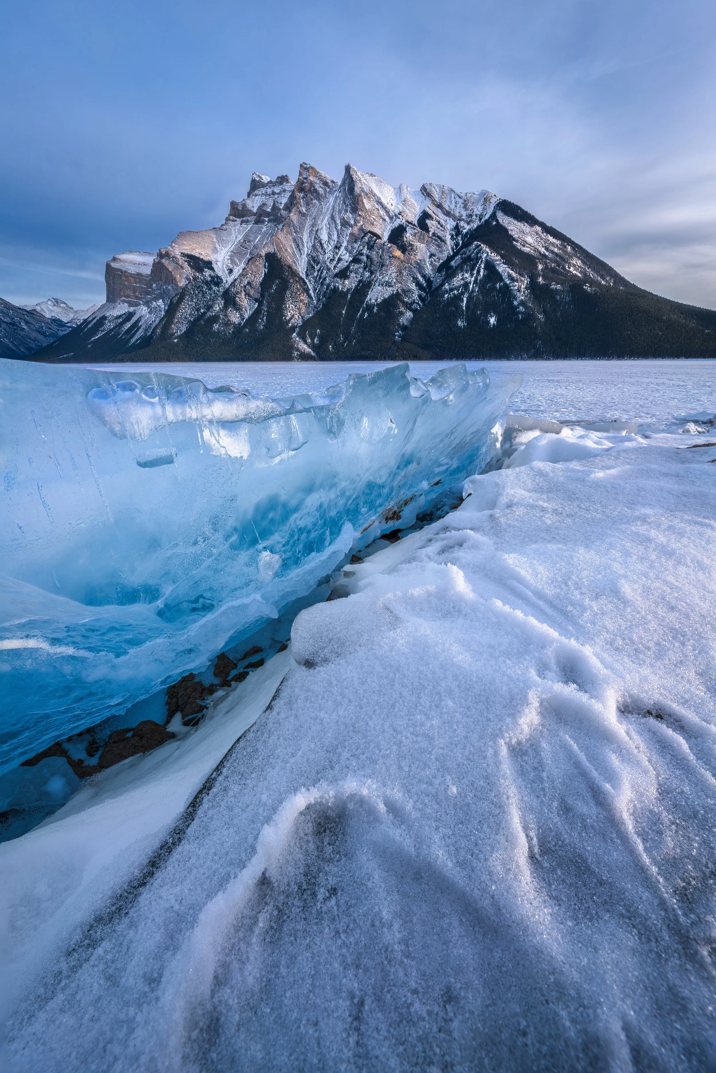 "Vertical Peaks IV: Girouard", Lake Minnewanka, Alberta, Canada (20 January 2025)