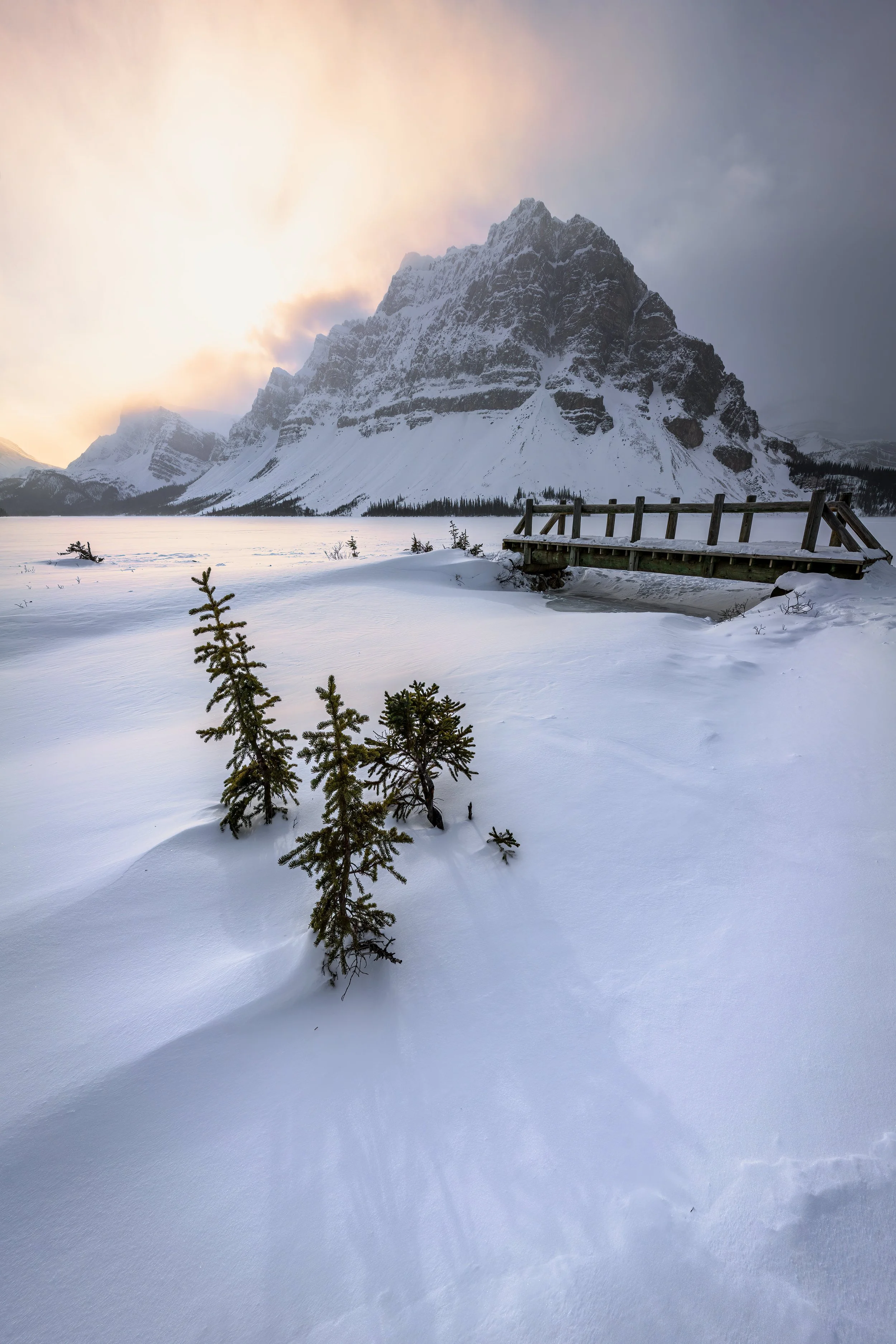 "Vertical Peaks VI: Crow", Bow Lake, Banff National Park, Alberta, Canada (21 January 2025)