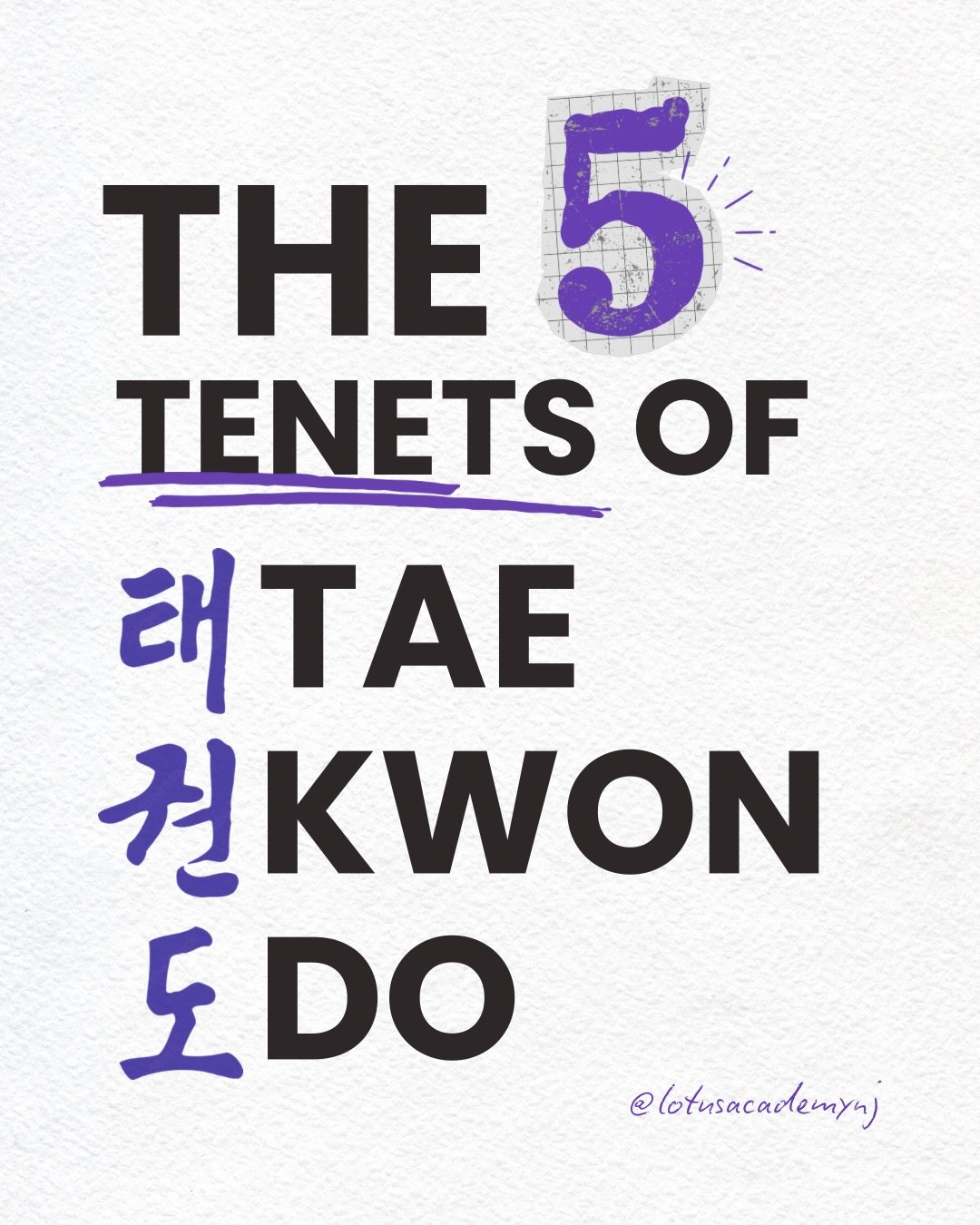 TaeKwon-Do builds more than strong bodies, it builds strong character.

Through the 5 tenets, students develop respect, focus, perseverance, and confidence that carries into school, home, and the rest of their lives. 

🥋Ready to experience martial a