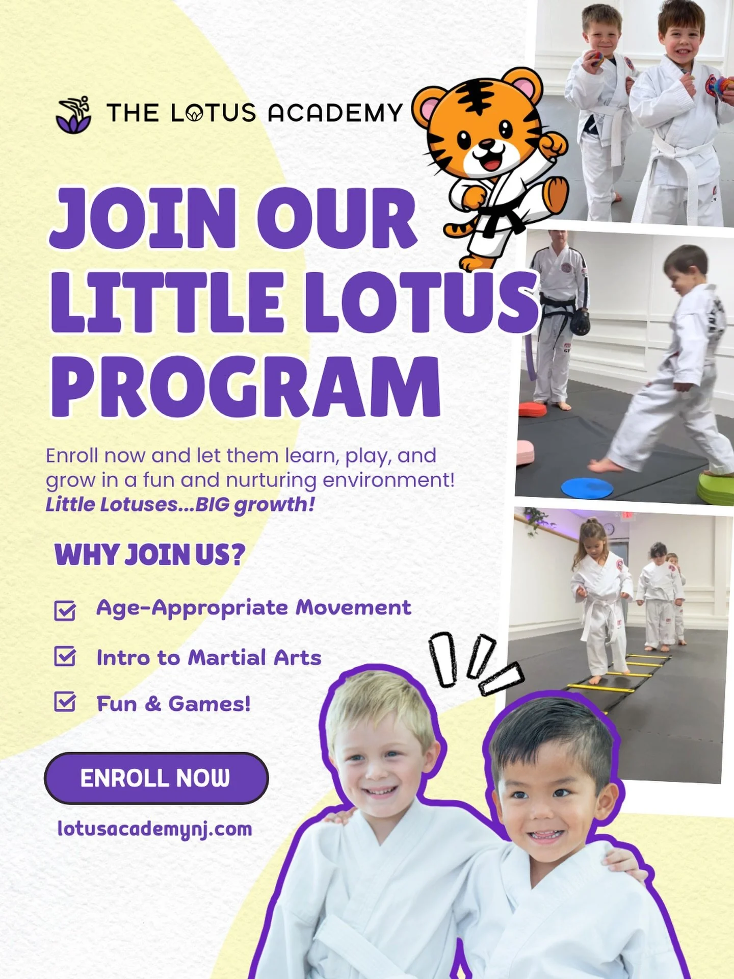 Last call for Little Lotus Spring 2026 🥋🌷Our Spring session is about to begin, so this is your final chance to join us! 

Little Lotus is an age-appropriate introduction to martial arts designed specifically for young children (ages 4-6). It blends