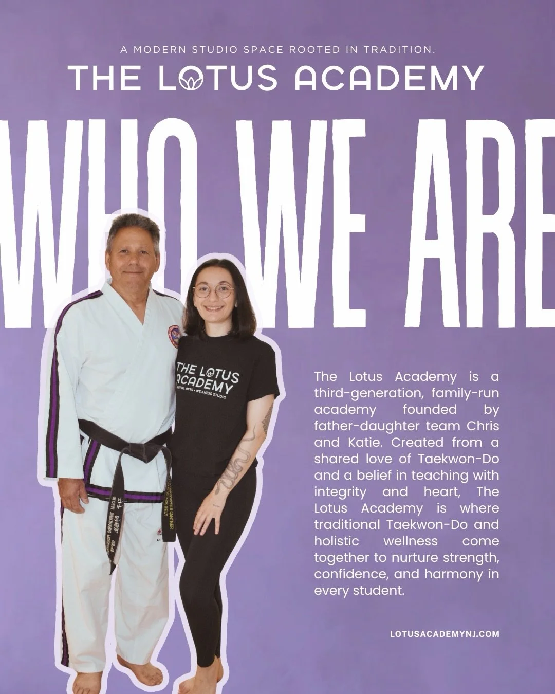 Who are we? 🪷 The Lotus Academy is a traditional Taekwon-Do academy rooted in authenticity, discipline, and decades of experience.

What do we do? 🪷 We&rsquo;re proud to make traditional Taekwon-Do approachable, inclusive, and meaningful for every 