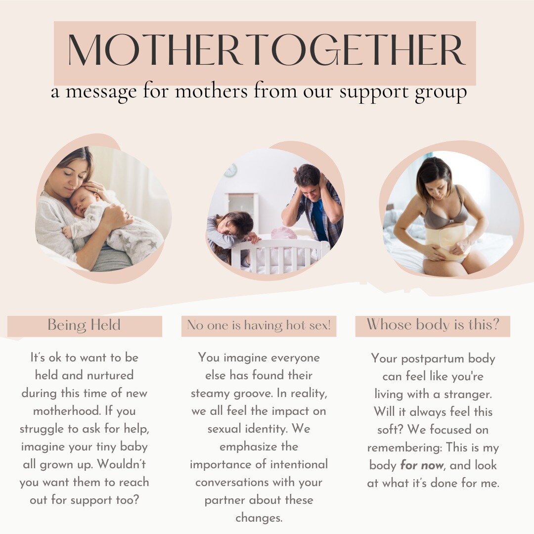 Every week I like to share a recap from some of the themes we discussed in our recent MotherTogether Support Group. I love how open and real everyone is in this group. From body image to sexual identities, we talk about it all! If you're feeling alon