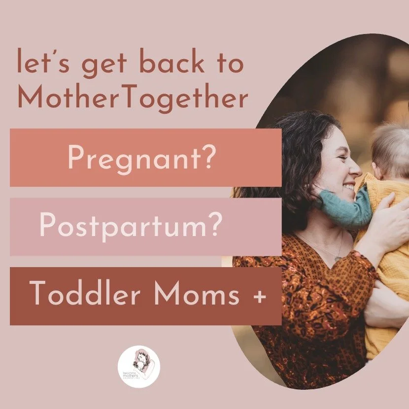 Dear Moms, with hectic summer schedules + early fall illness, I've missed a few groups but let's get back together! 

I'd love to see your faces (and your babies) back in the room. MotherTogether is built for exactly this season of life&mdash;the mes
