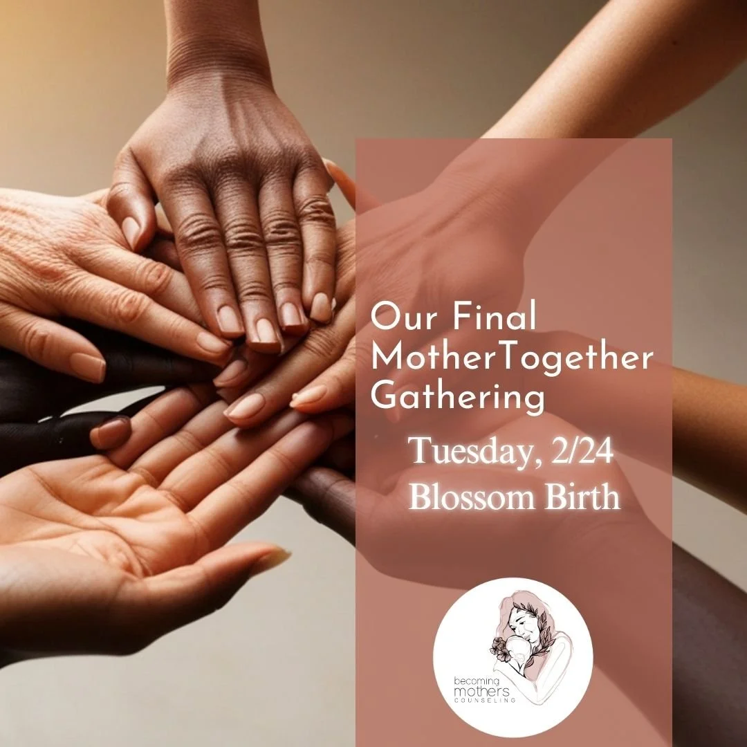 TOMORROW Tuesday (2/24) will be the final MotherTogether group I&rsquo;ll be leading at Blossom Birth &amp; Family. 💛

These past three years have meant so much to me &mdash; sitting in circle with moms, witnessing your stories, your strength, and t