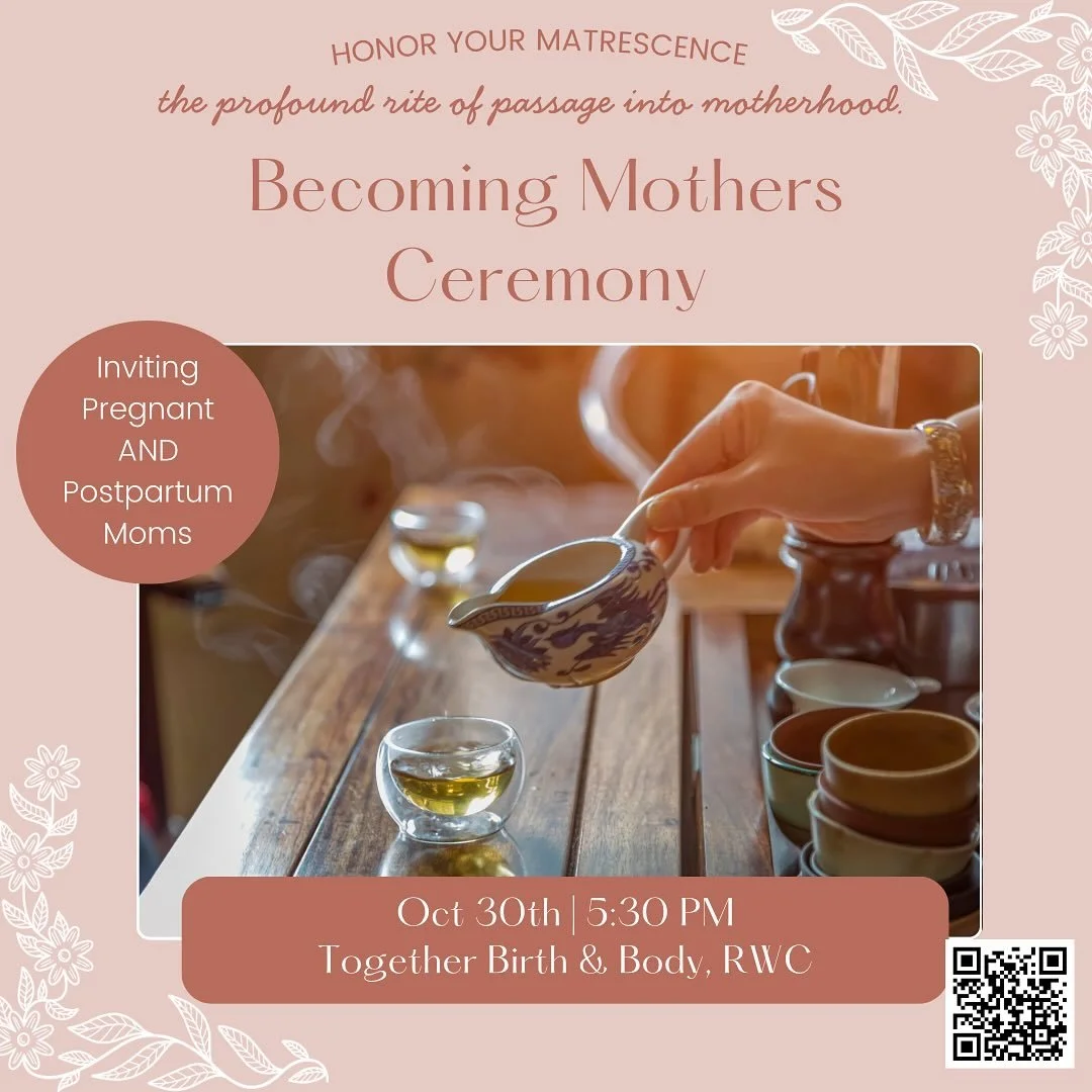 1 week away and still time to register! Find the link in my story. Babies in arms welcome!

Share in a mother&rsquo;s tea circle and experience a fear-releasing meditation. Engage in sacred ritual with the red thread ceremony and craft hope-infused, 
