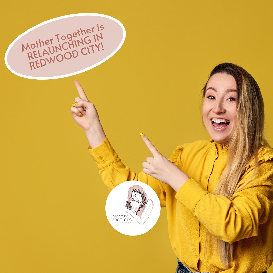 I&rsquo;m so excited to share that MotherTogether is relaunching &mdash; now rooted in my Redwood City office through Becoming Mothers Counseling.

Tuesdays at 10am, beginning April 21st. A support group for pregnancy, postpartum, &amp; beyond.

This