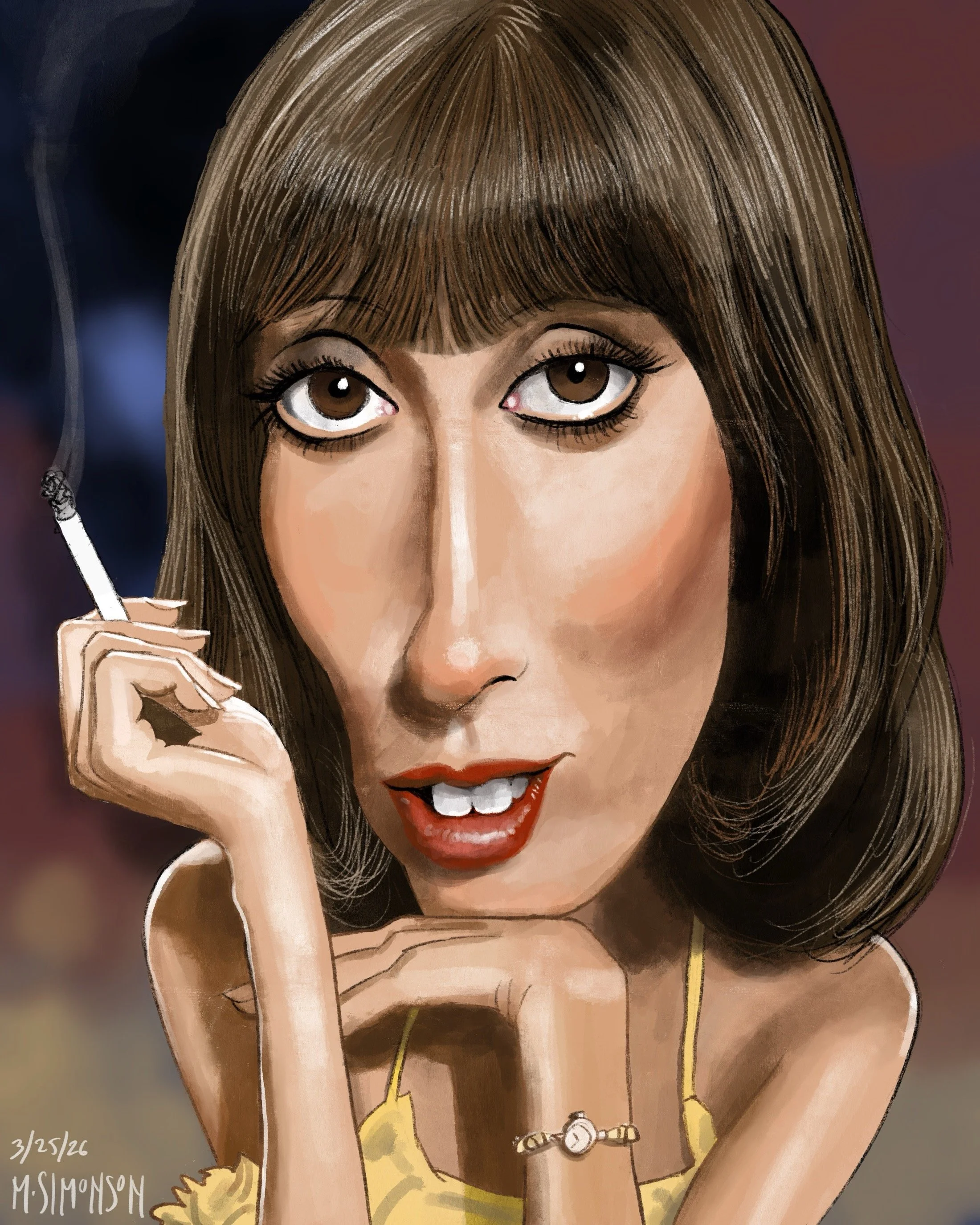 Caricature of Shelley Duvall