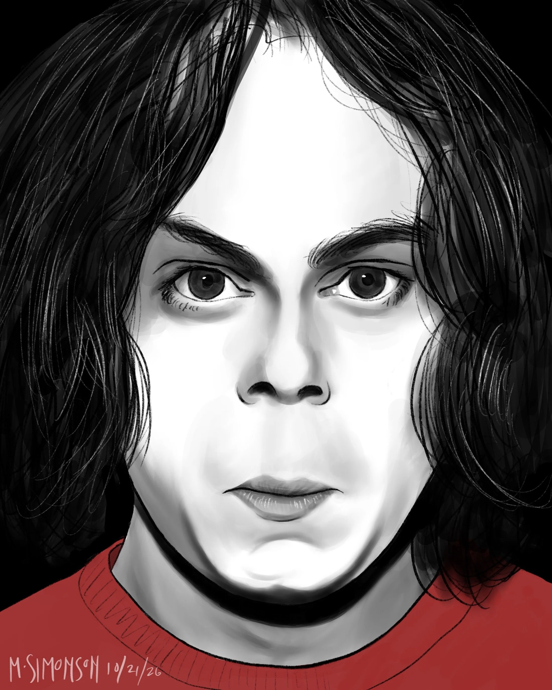 Caricature of Jack White