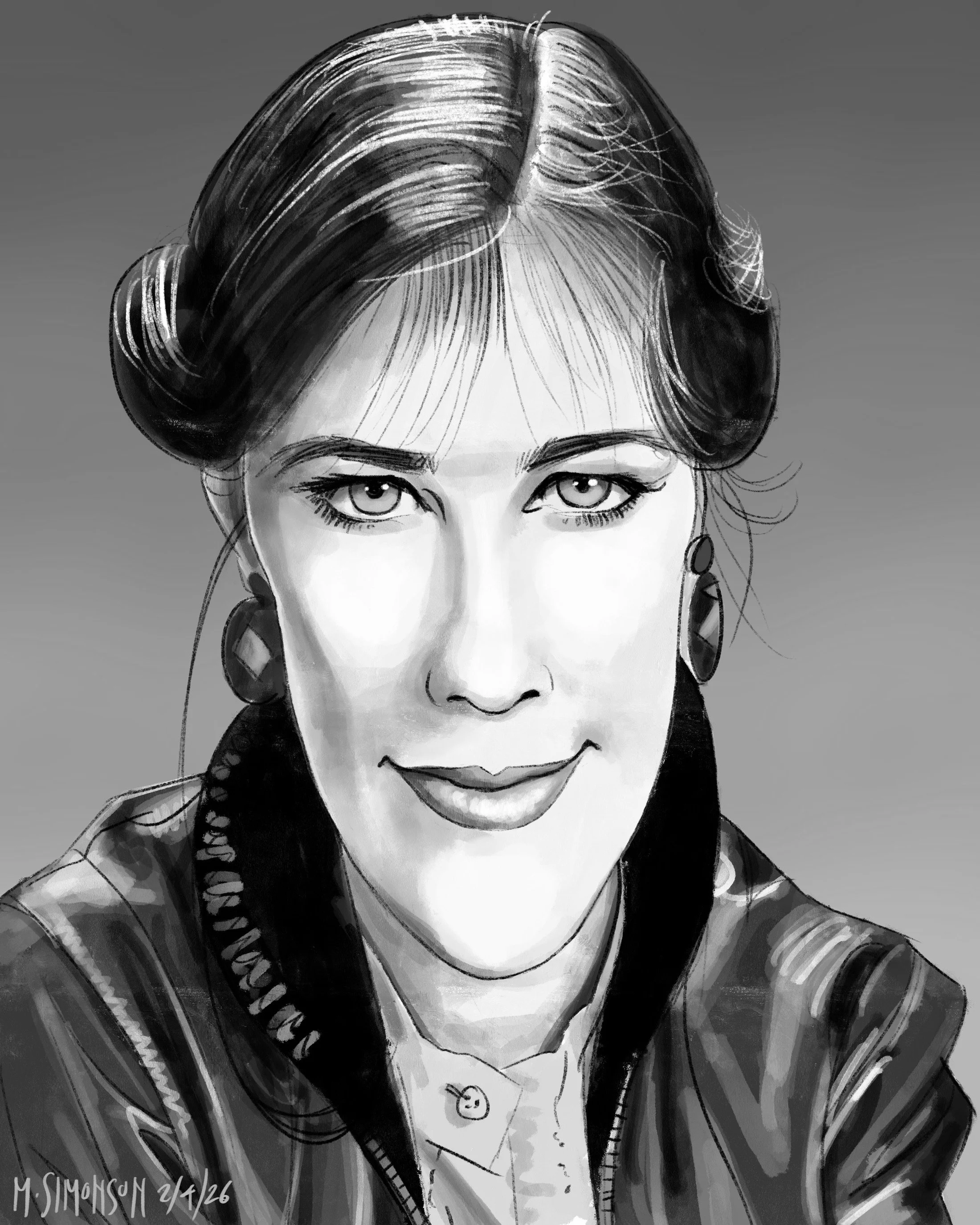 Caricature of Catherine O'Hara