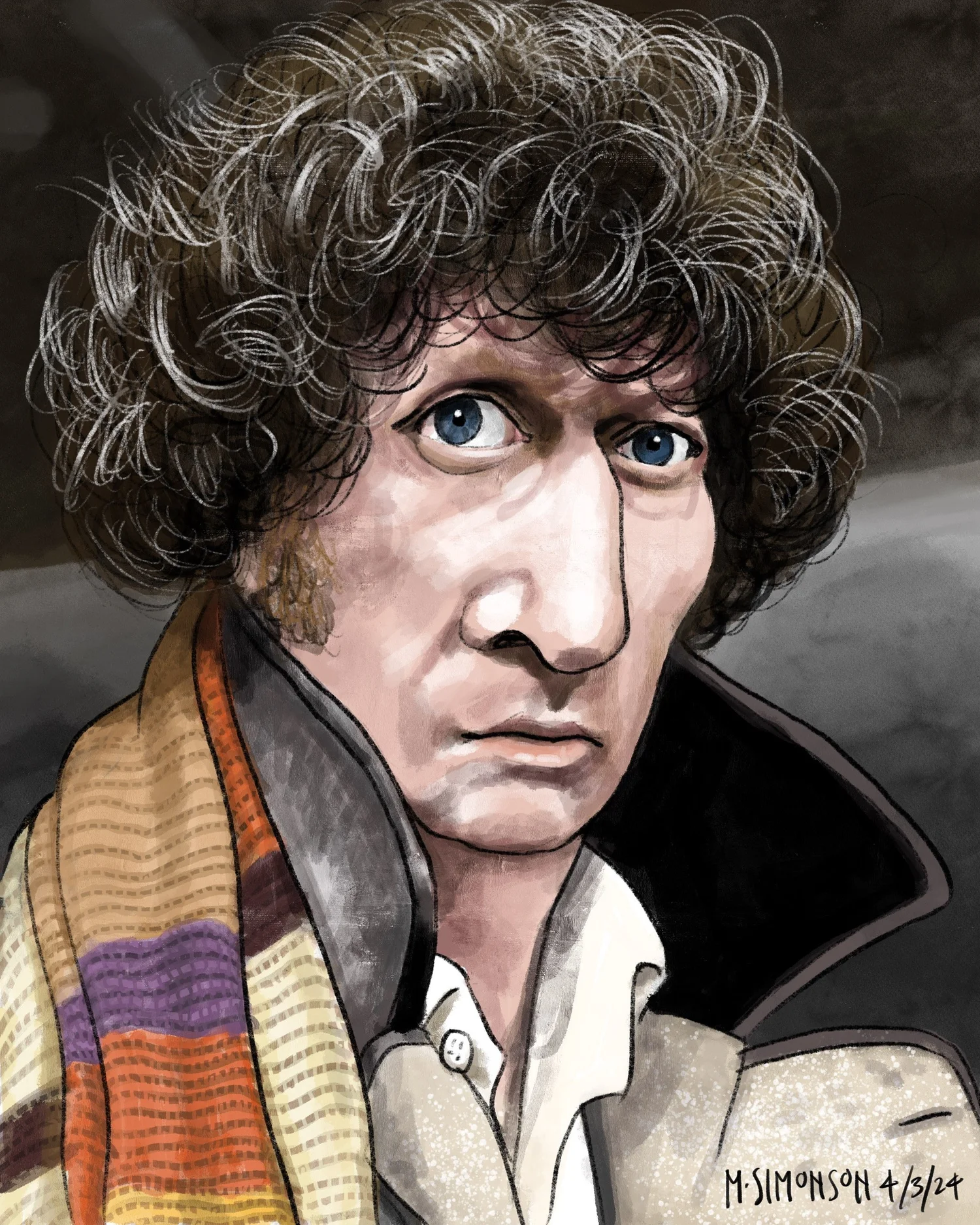 Tom Baker Sticker Tom Baker — MarkSimonson.art