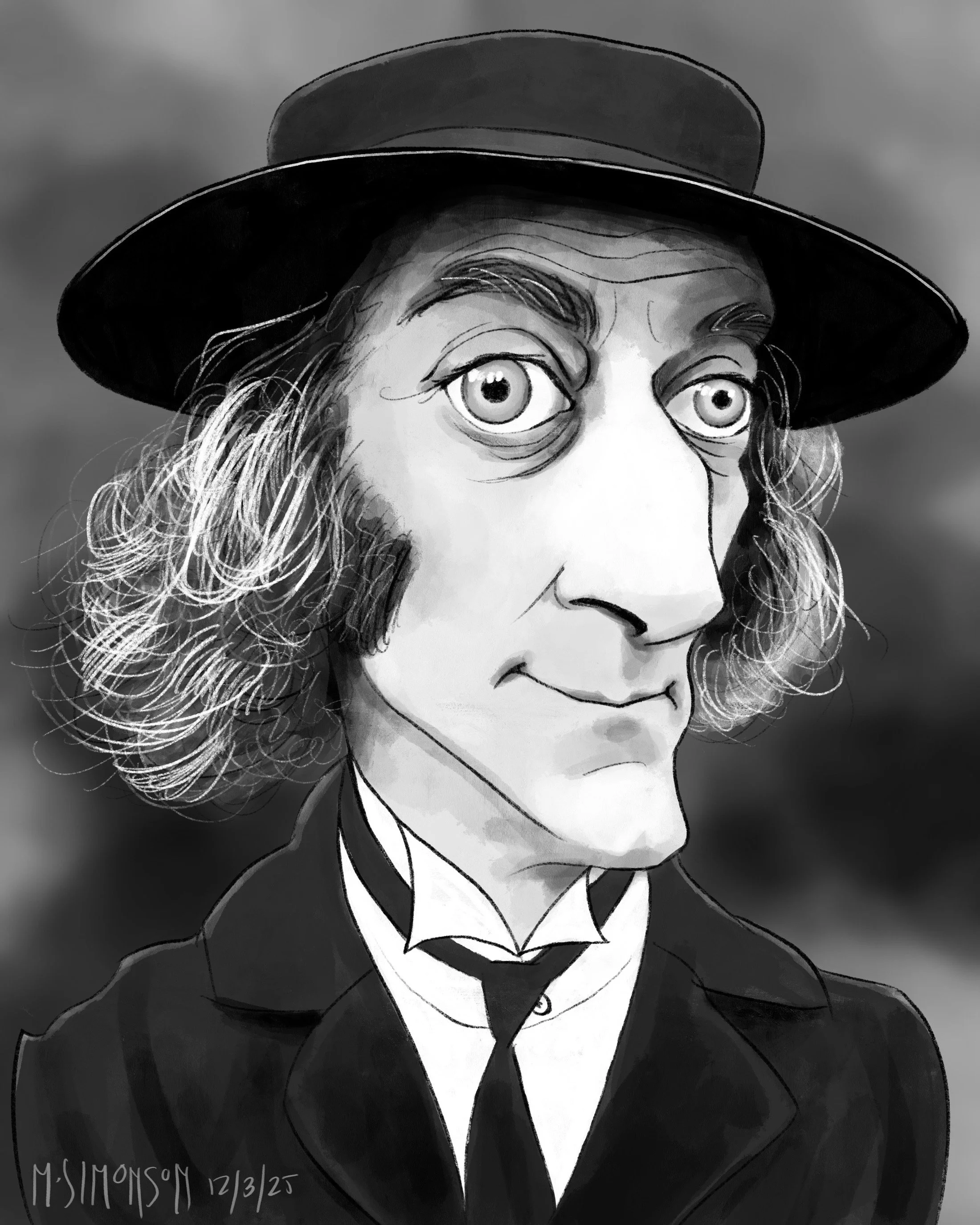 Caricature of Marty Feldman
