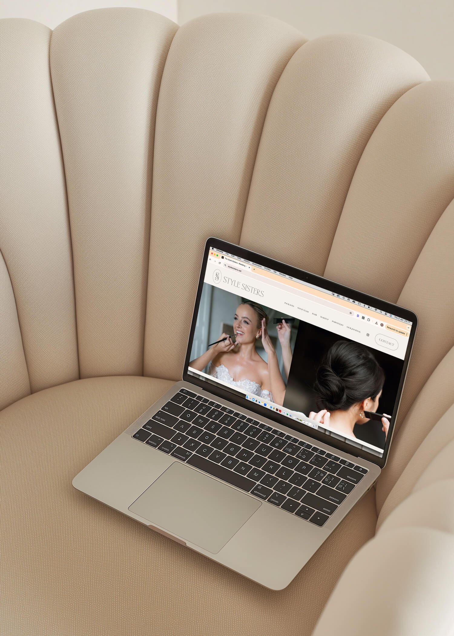 Image of The Style Sisters new Website on Laptop