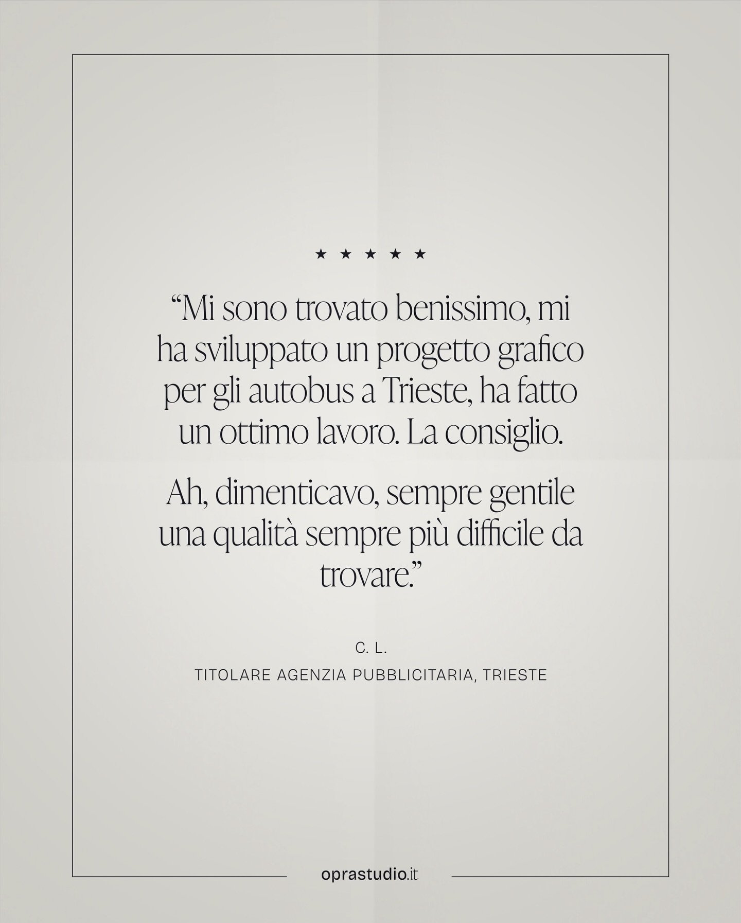 💌 #oprastudio #freelance #graphicdesign #feedback #recensioni