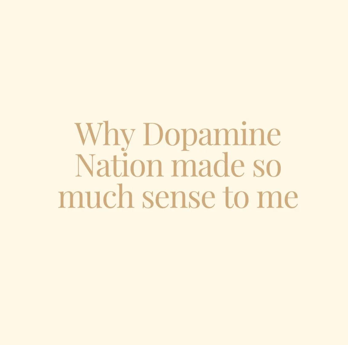 Book review in my more recent blog StuartPilkington.yoga 

I took Dopamine Nation away with me and the family to Centre Parks. 

And it made so much sense. 

It gave a modern neuroscience frame to something many spiritual traditions, and many sincere