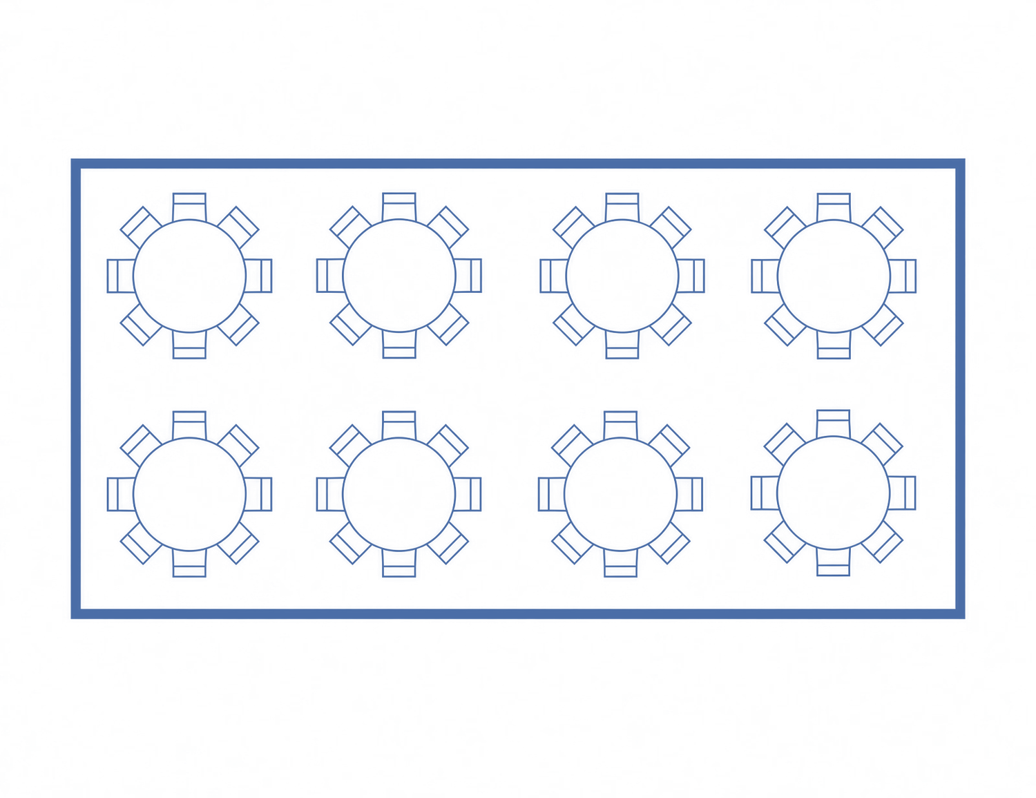 Round Layout - 64 Guests
