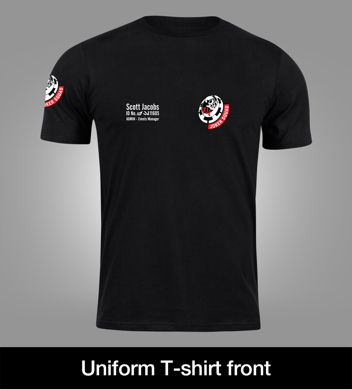Joker Squad Uniform Printed & Embroidered T-shirt