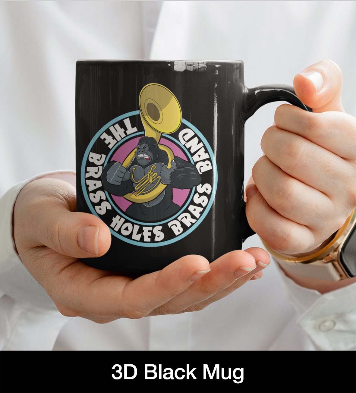 The Brass Holes Band 3D printed mug with original logo