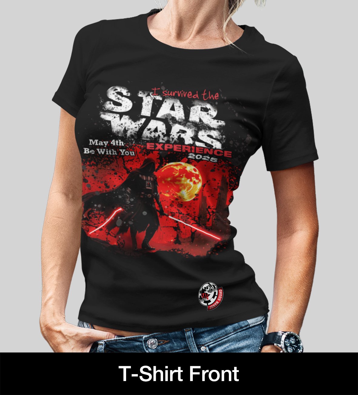 Comic Con 2025 Joker Squad Star Wars inspired, original artwork, printed t-shirt