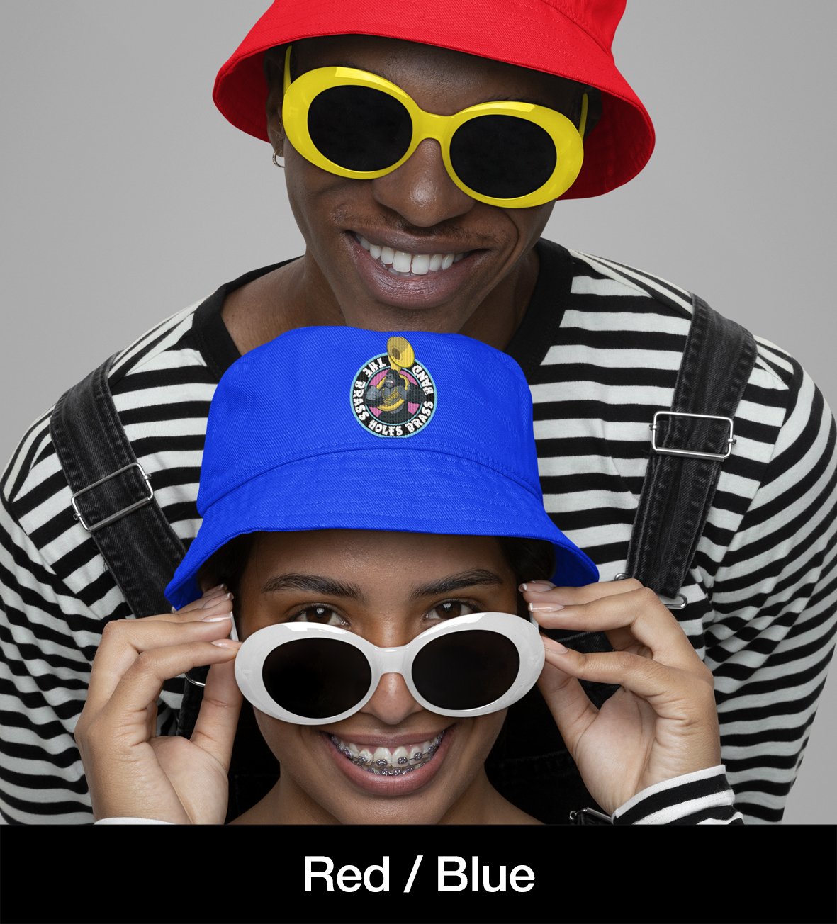 The Brass Holes Band printed bucket hat