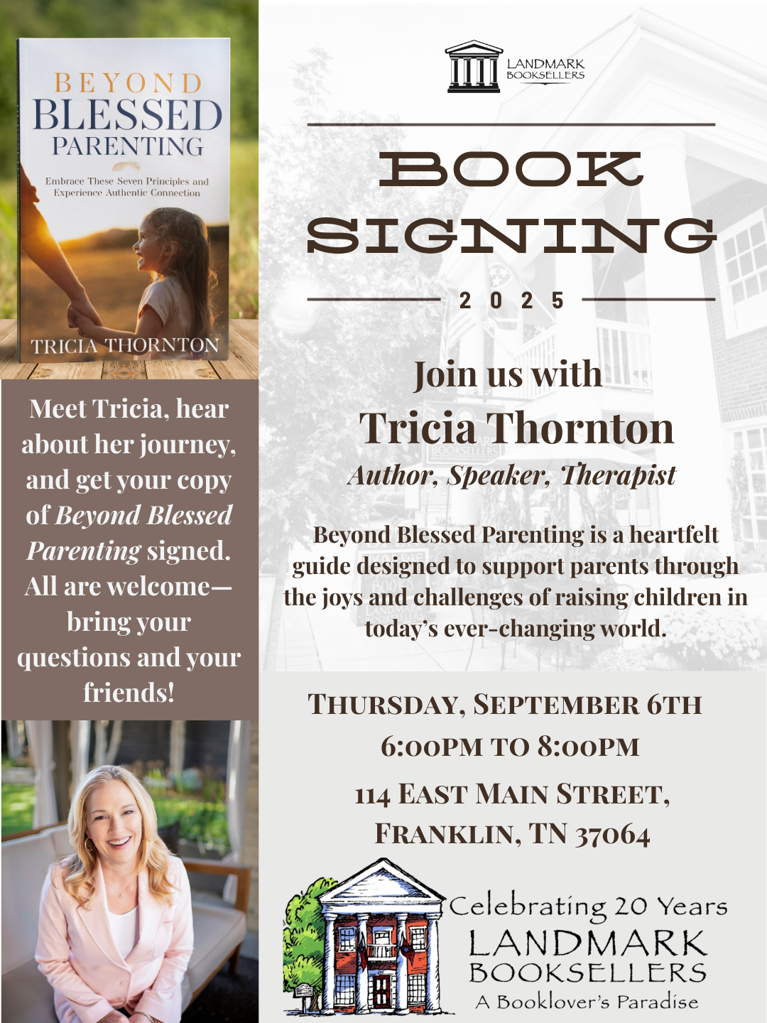Beyond Blessed Parenting Book Signing - Landmark Booksellers