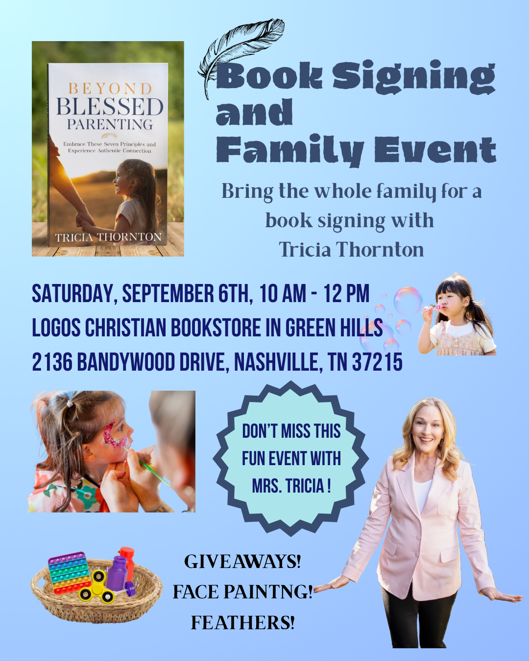 Beyond Blessed Parenting Book Signing - Logos Bookstore