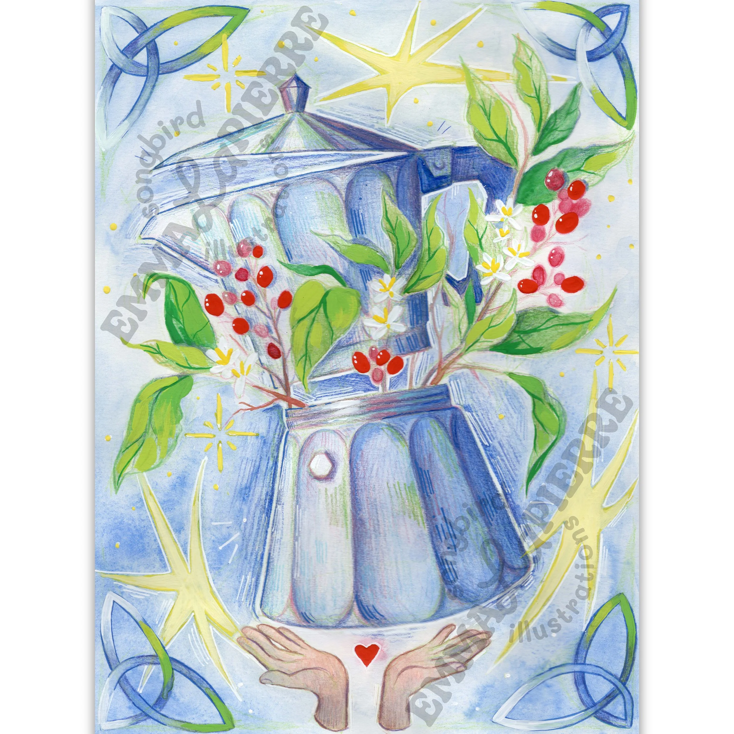 Coffee (Coffea arabica) Pot Poster