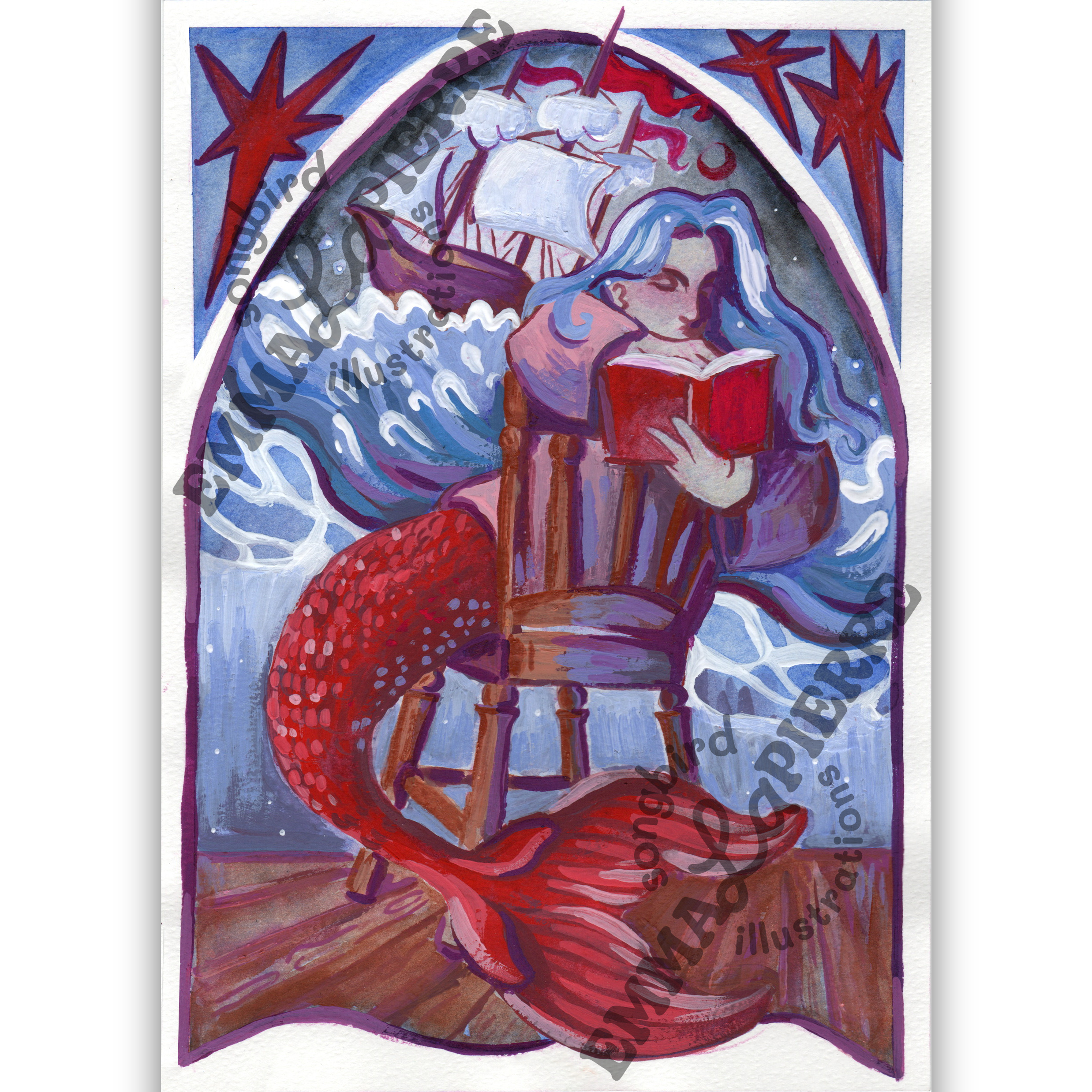 A Mermaid In Thought Poster