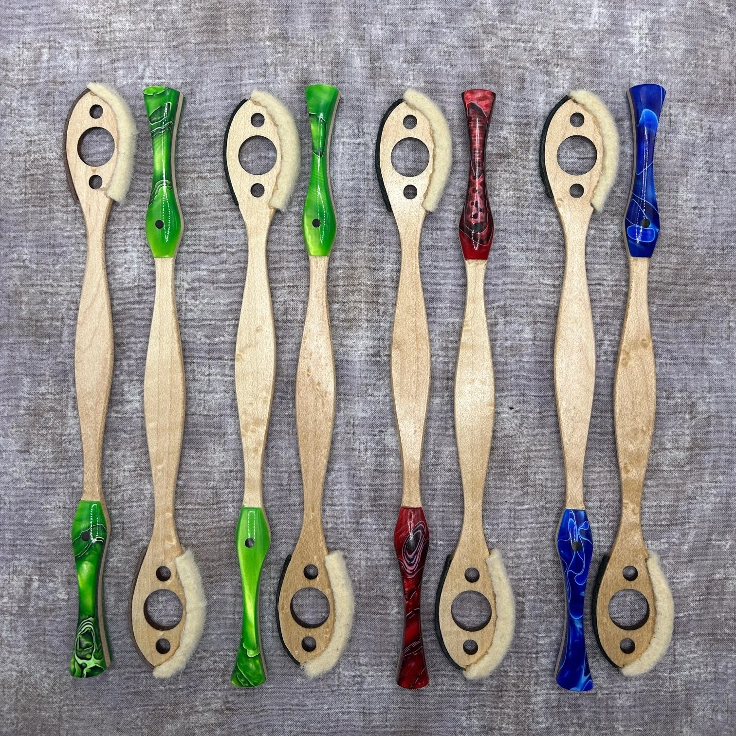 Practice Play - Birdseye Maple with Felt edge & Acrylic grip 11.4-11.6g