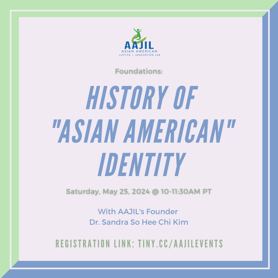 Our first Foundations session of our annual core trainings is in less than two weeks!

Facilitated by Dr. Sandy So Hee Chi Kim, this session called &quot;History of Asian American Identity&quot; will explore the origin and history of Asian American i